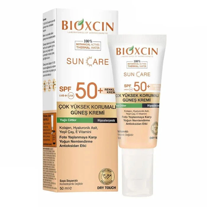 Bioxin Skin Tinted Sunscreen Cream, 50 ml (1) کرم ضد آفتاب رنگی پوست بیوکسین حجم 50 میل