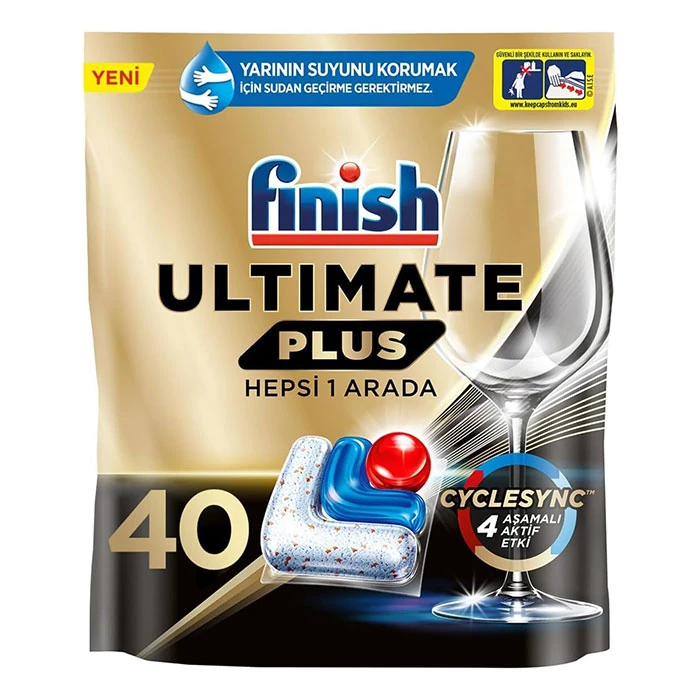 Ultimate Plus Finish Dishwasher Tablets, Pack of 40 (1) قرص ماشین ظرفشویی التیمیت پلاس فینیش بسته 40 عددی